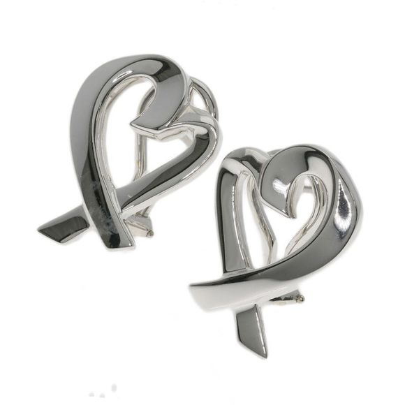 Tiffany & Co Tiffany & Co Double Heart Earrings SV Ladies
